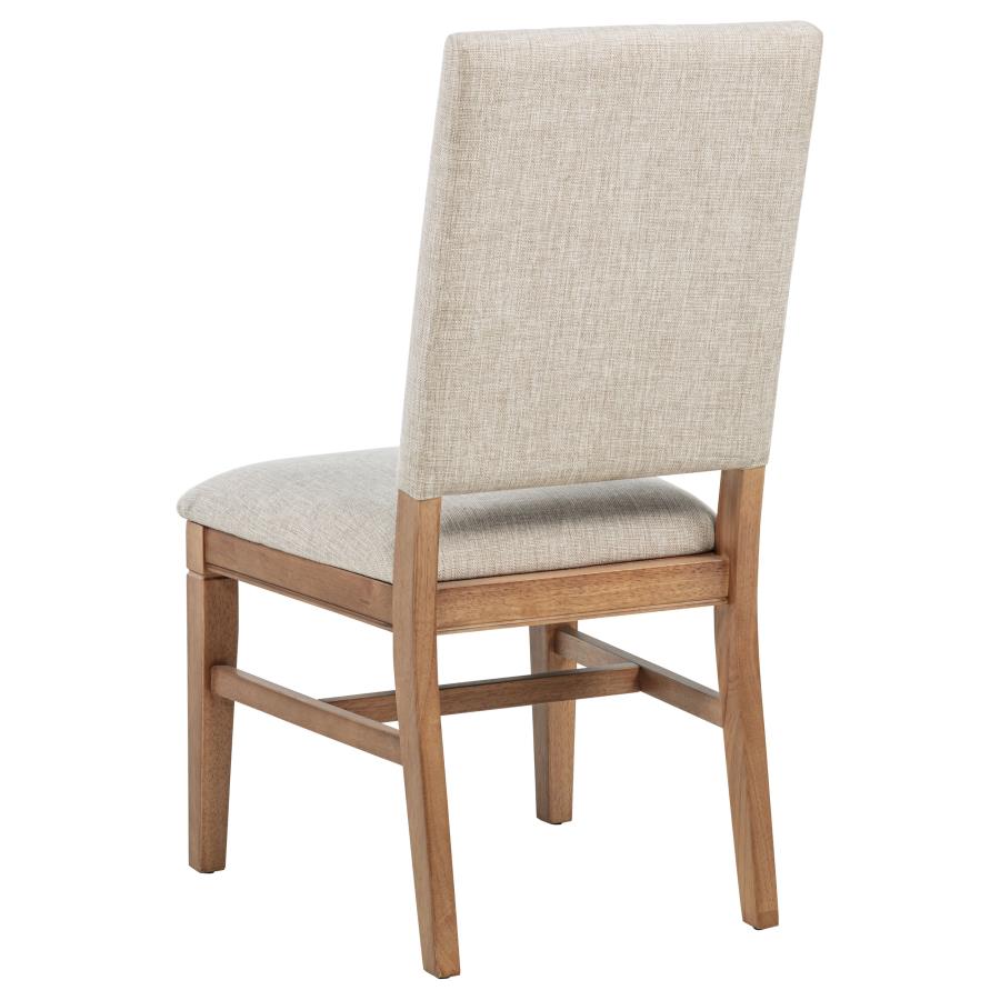 Middleton Upholstered Dining Side Chair Set of 2 – Beige Fabric Chairs for Dining Room
