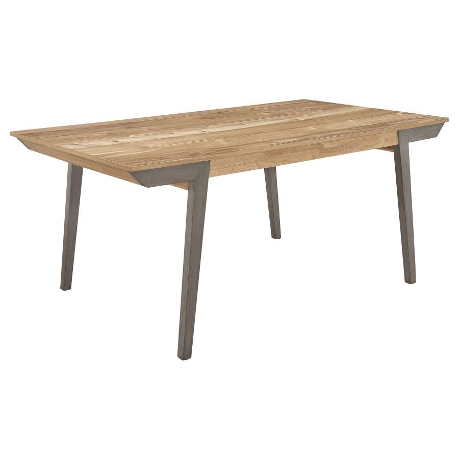 Nogales 5-Piece Dining Set β Acacia & Coastal Grey Rectangle Table with Modern Charm