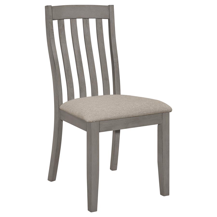 Nogales 5-Piece Dining Set β Acacia & Coastal Grey Rectangle Table with Modern Charm