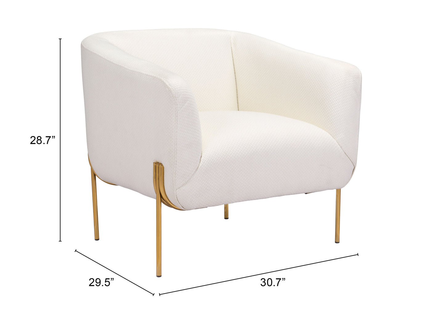 Micaela Armchair Ivory