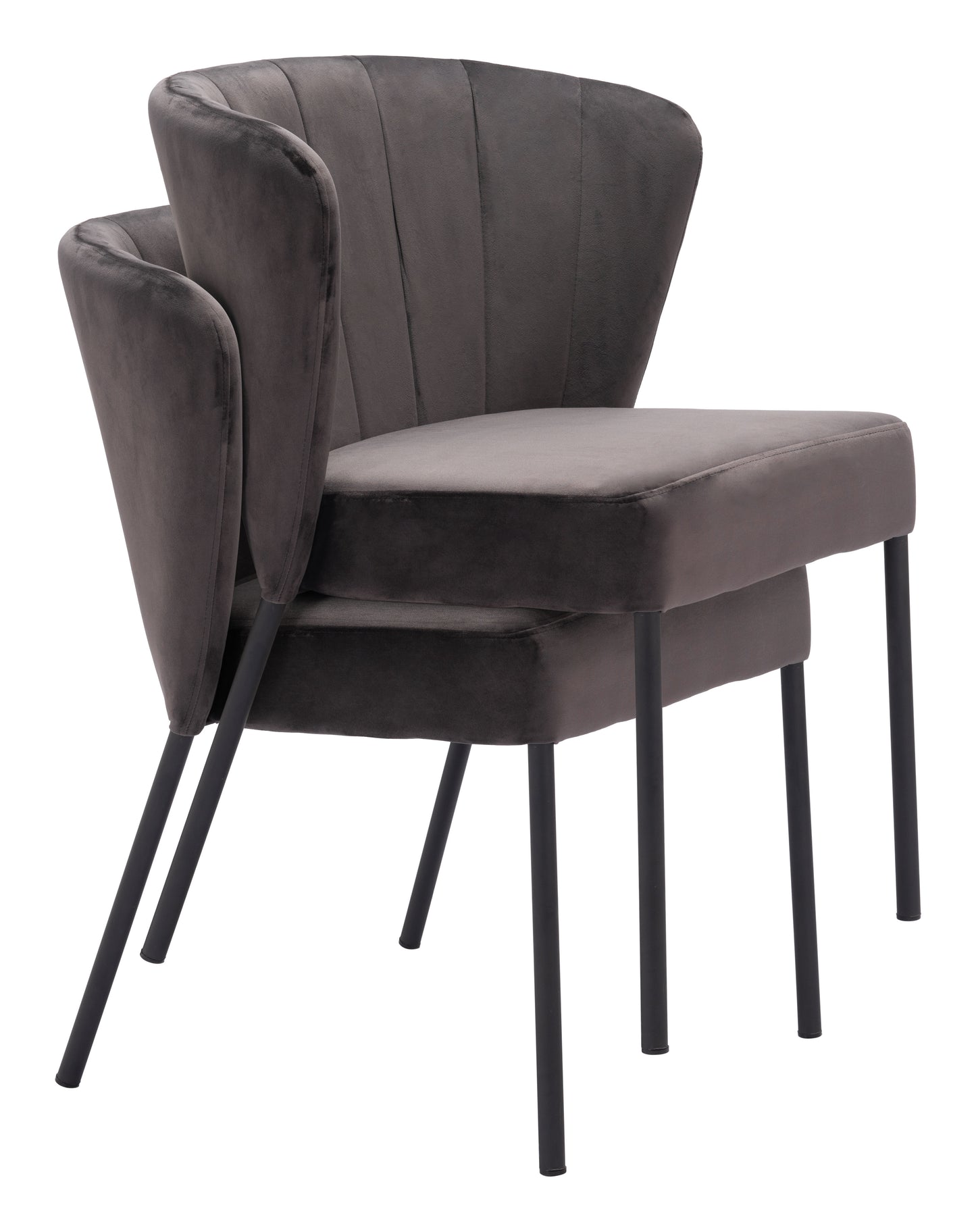 Aimee Dining Chair Set of 2 - Modern Gray Design for Stylish Dining Rooms and Contemporary Spaces
