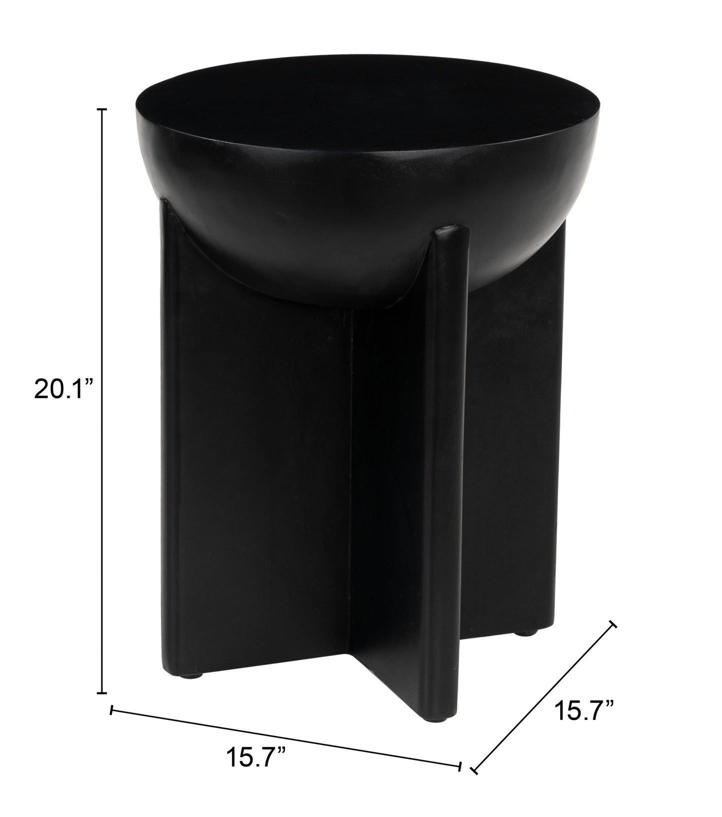 Tume Side Table Black β Sleek and Modern Black Accent for Living Room or Bedroom