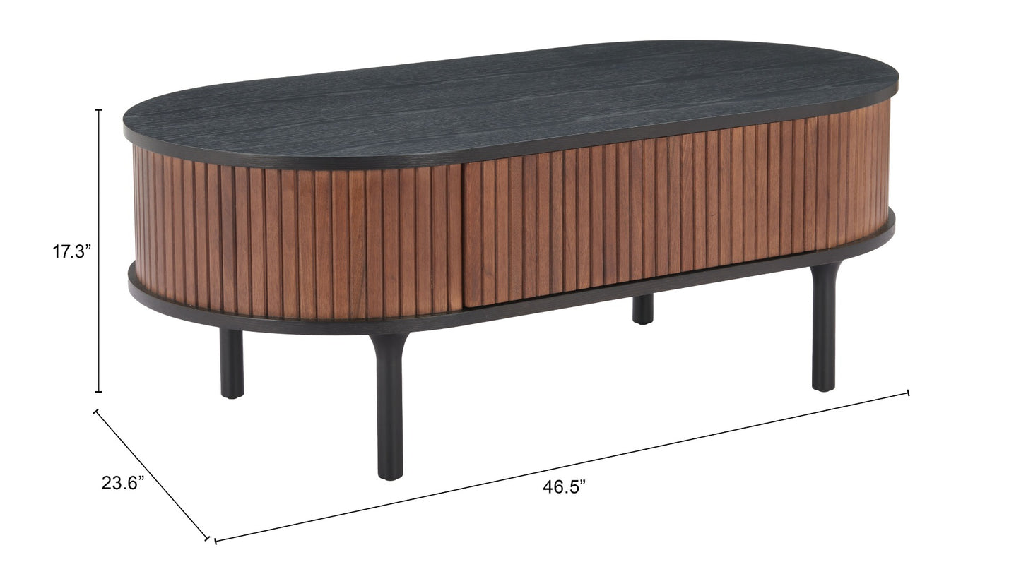 Koriana Coffee Table Black & Walnut β Stylish Black & Walnut Coffee Table for Modern Living Room Spaces