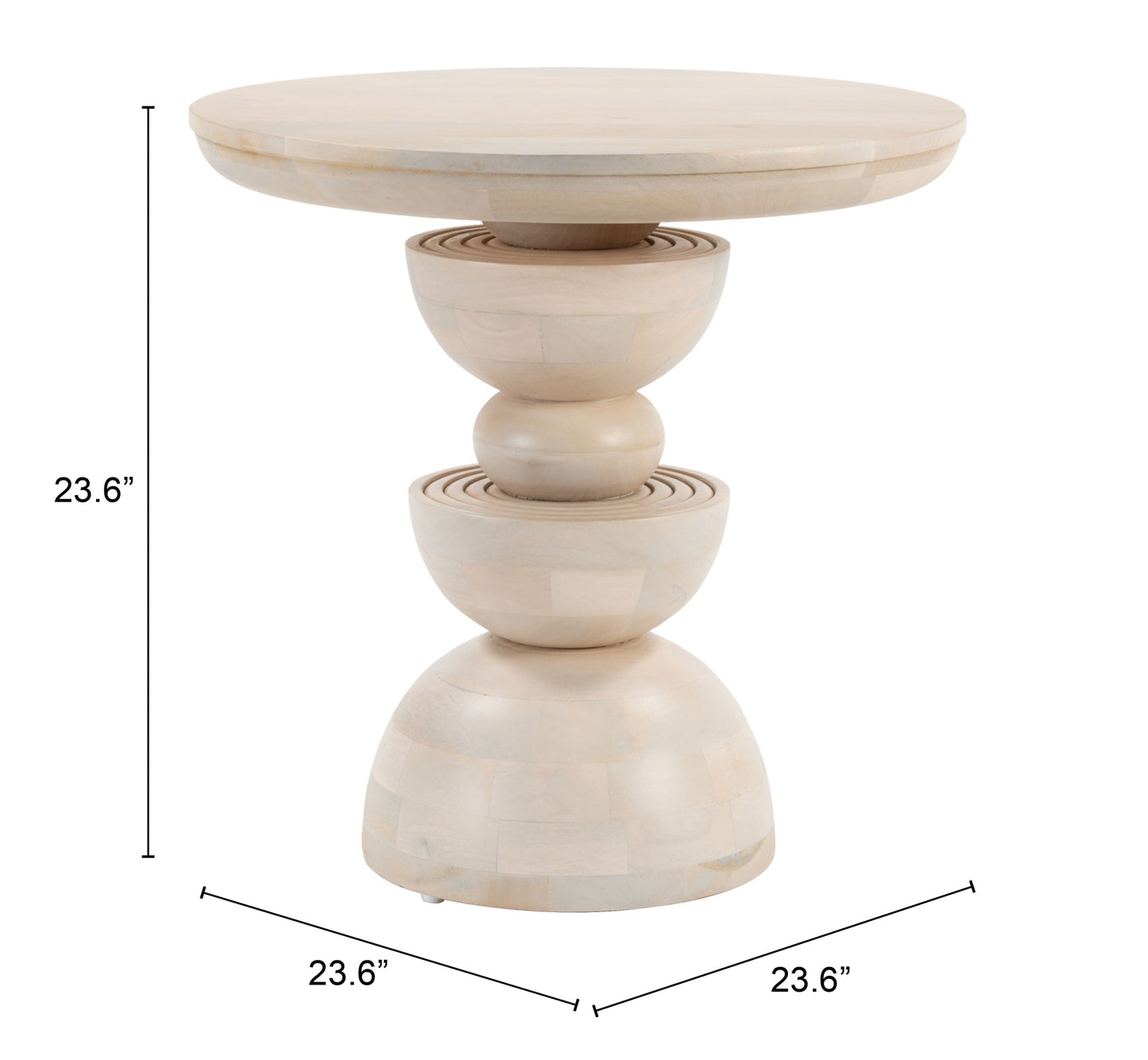 Bilanka Accent Table Natural – Elegant and Versatile Natural Wood Accent for Living Room or Bedroom