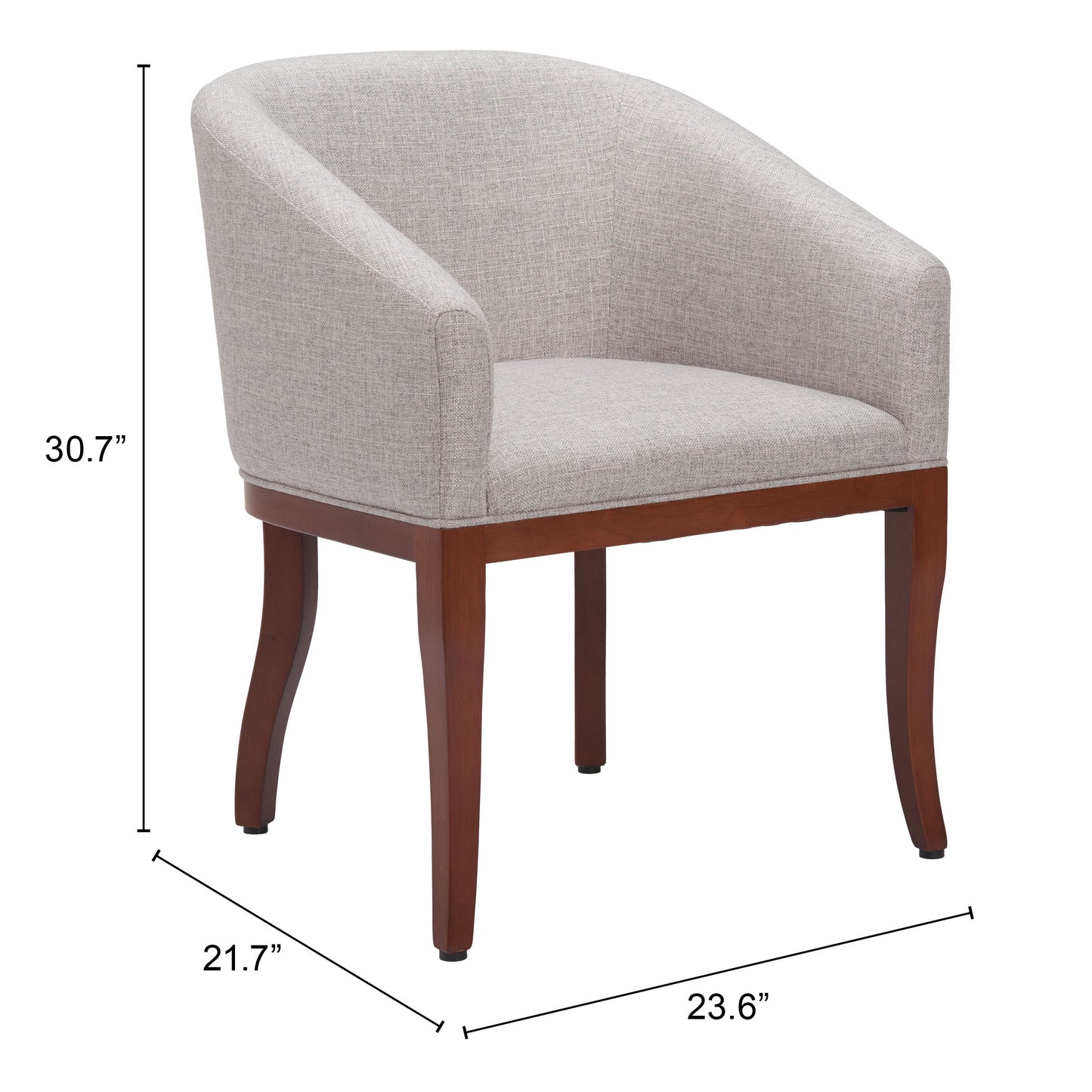 Serasa Dining Chair - Gray Modern and Stylish Upholstered Chair for Elegant Dining Rooms