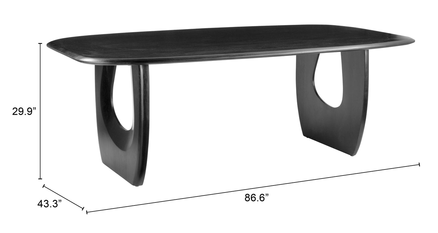 Arasan Dining Table Black β Elegant and Modern Black Dining Table for Your Dining Room or Home Interior