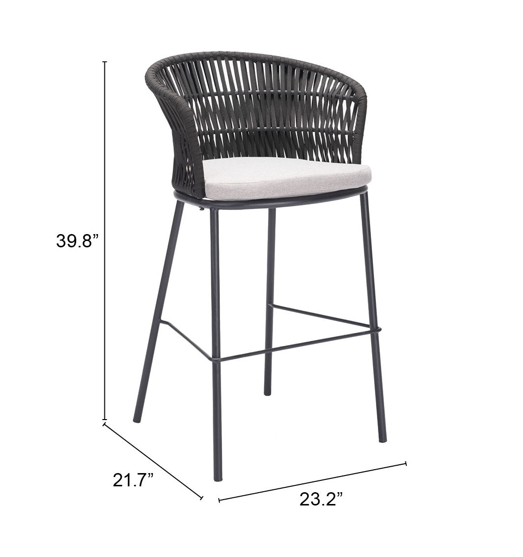 Freycinet Barstool Black (Set of 2) - Sleek & Modern Barstools with a Chic Black Finish for a Contemporary Look