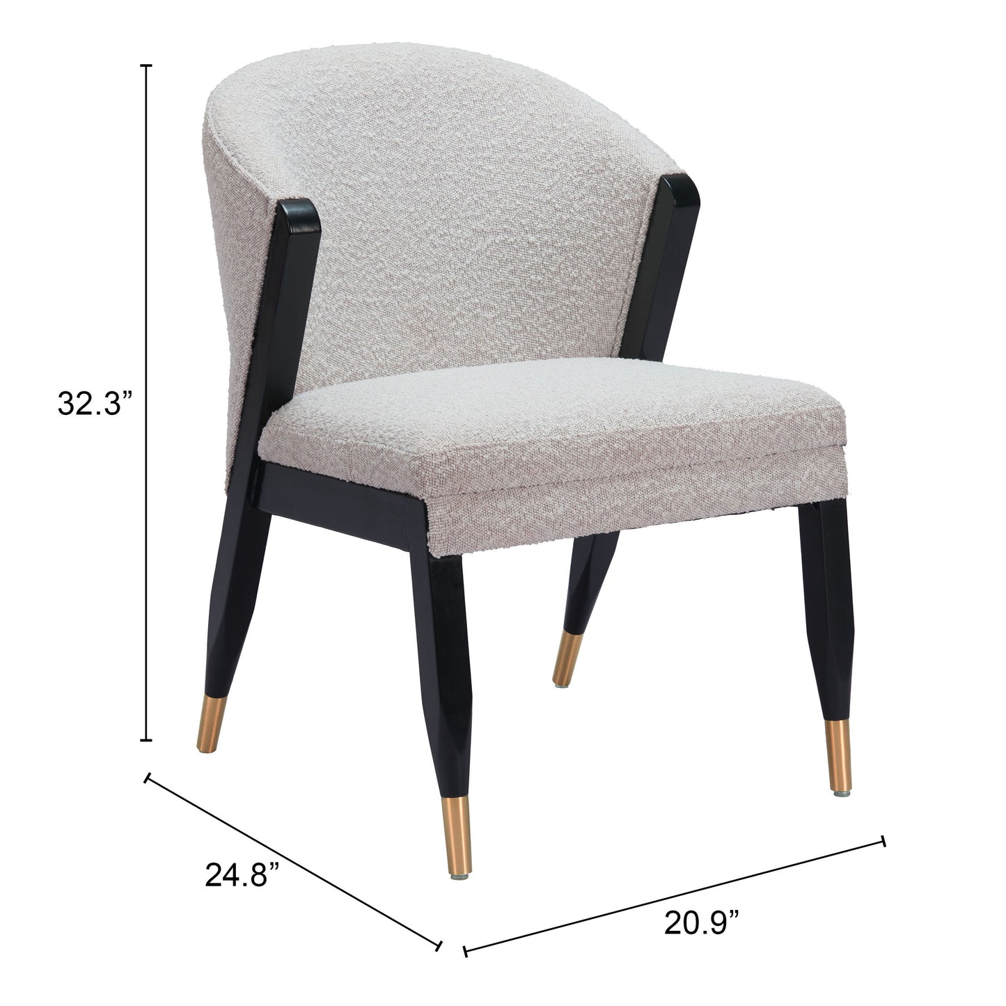 Pula Dining Chair - Misty Gray Modern and Comfortable Upholstered Chair for Stylish Dining Rooms