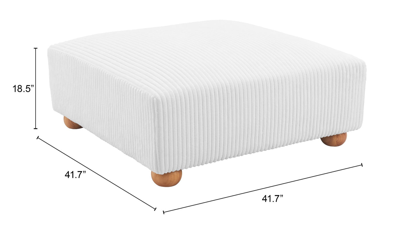 Tayte Ottoman White β Elegant and Versatile White Ottoman for Modern Home DΓ©cor