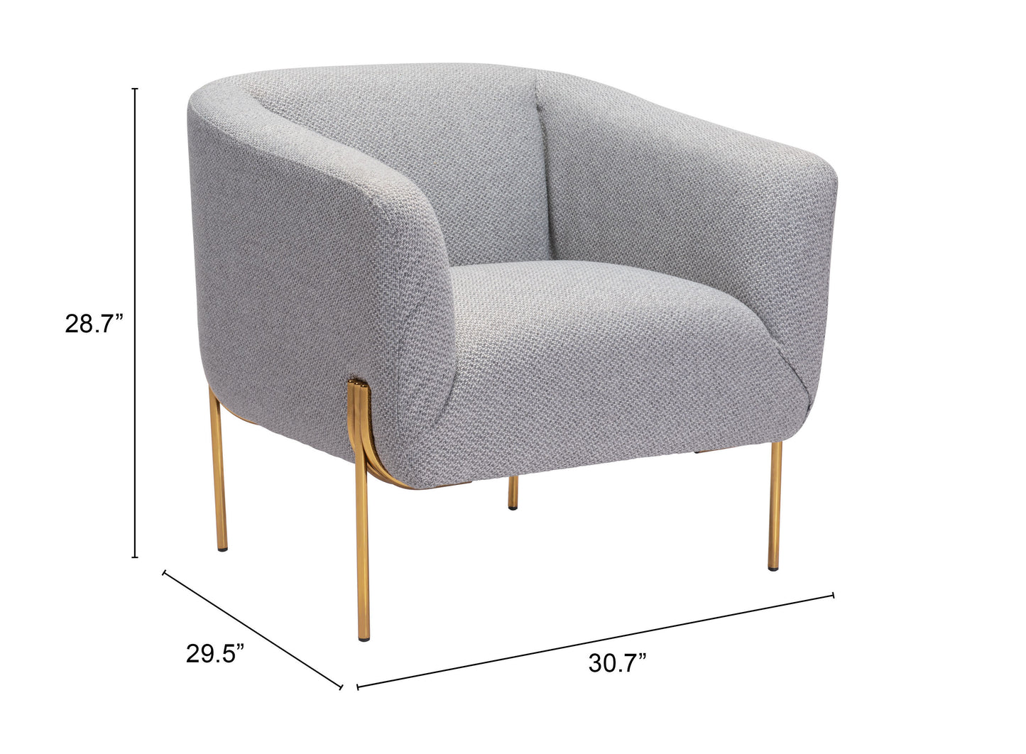 Micaela Armchair Gray