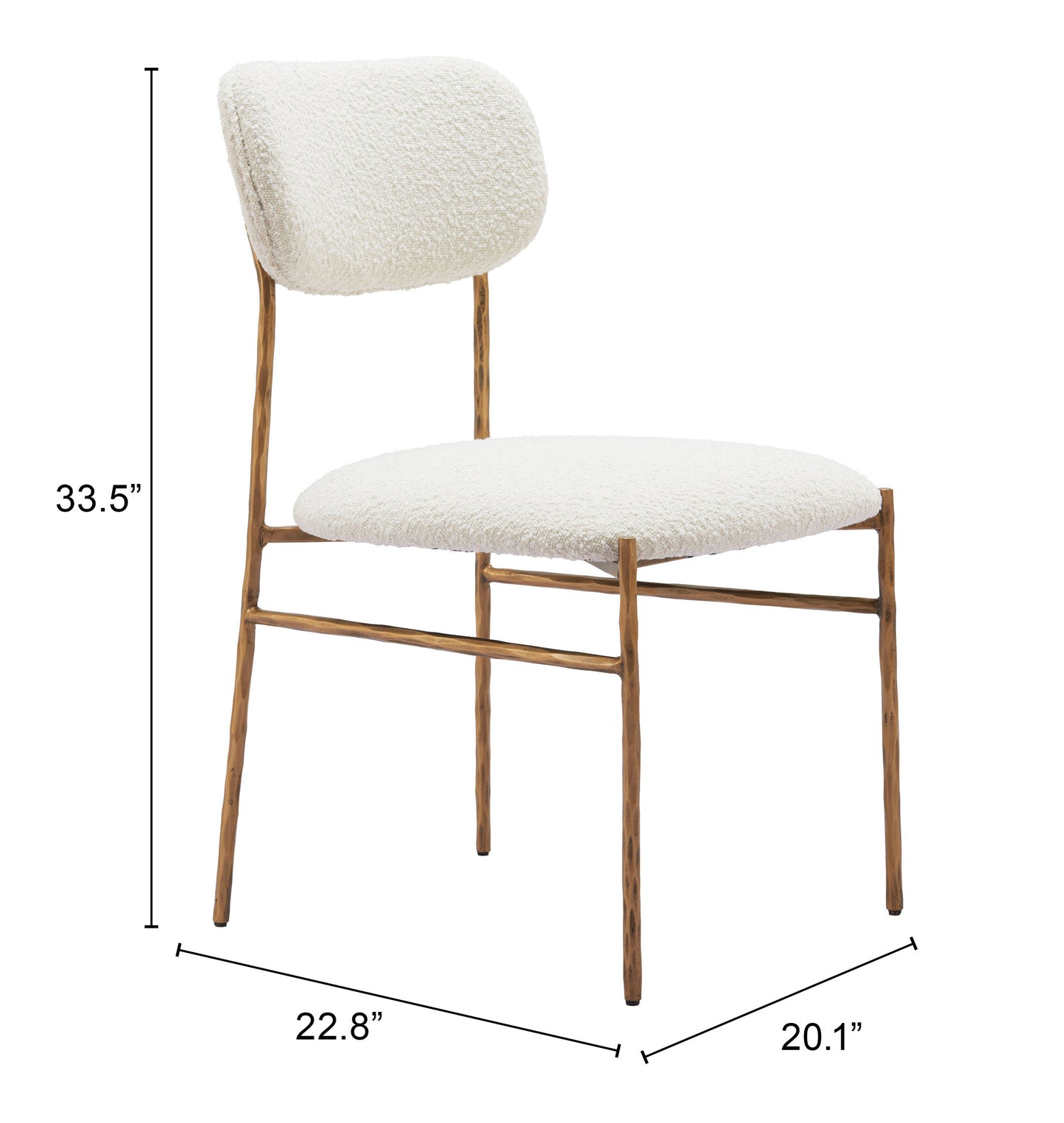 Sydhavnen Dining Chair Cream & Gold β Elegant Cream & Gold Dining Chair for Modern Dining Spaces