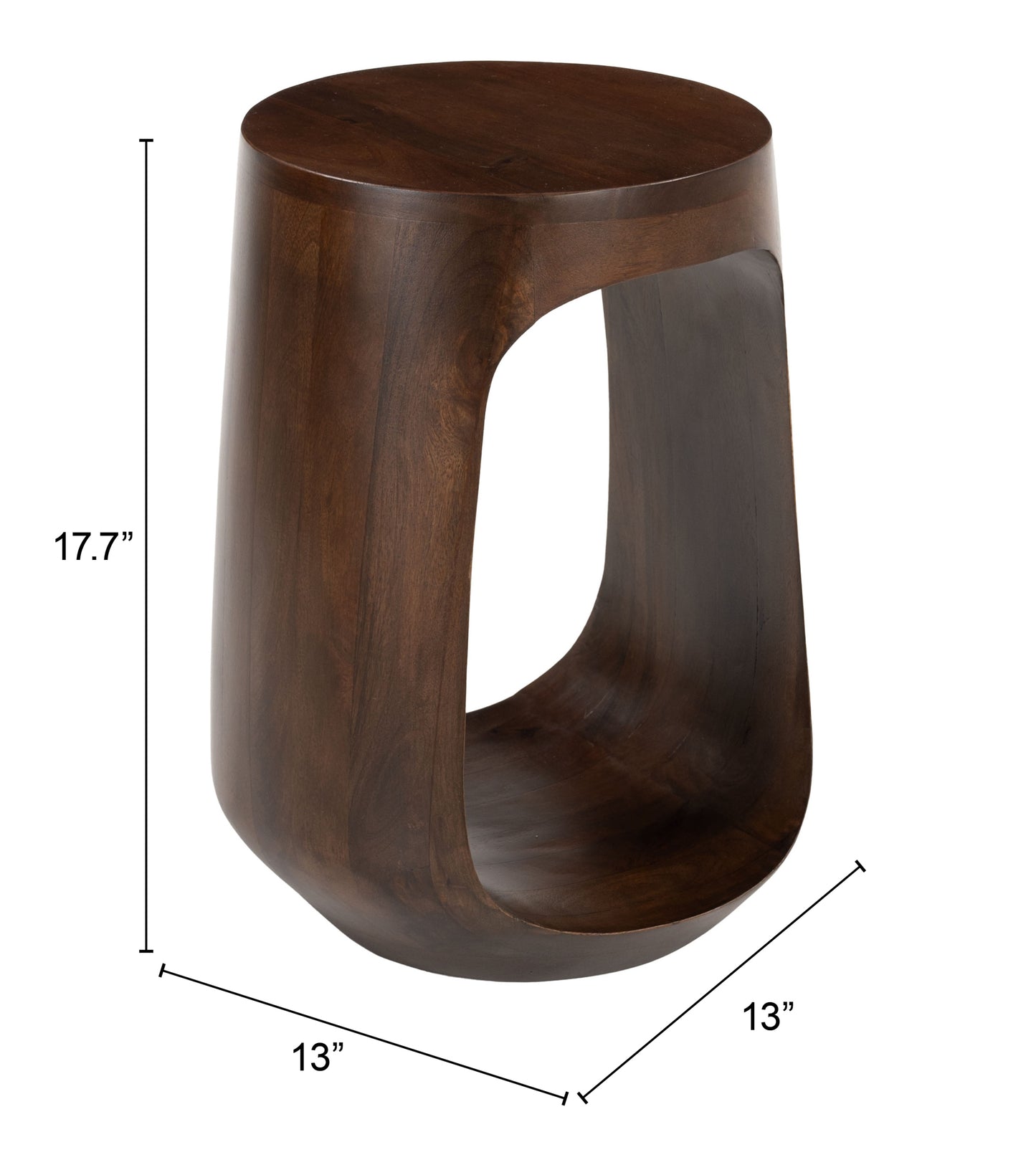 Okno Side Table Walnut β Elegant and Timeless Walnut Accent for Living Room or Bedroom