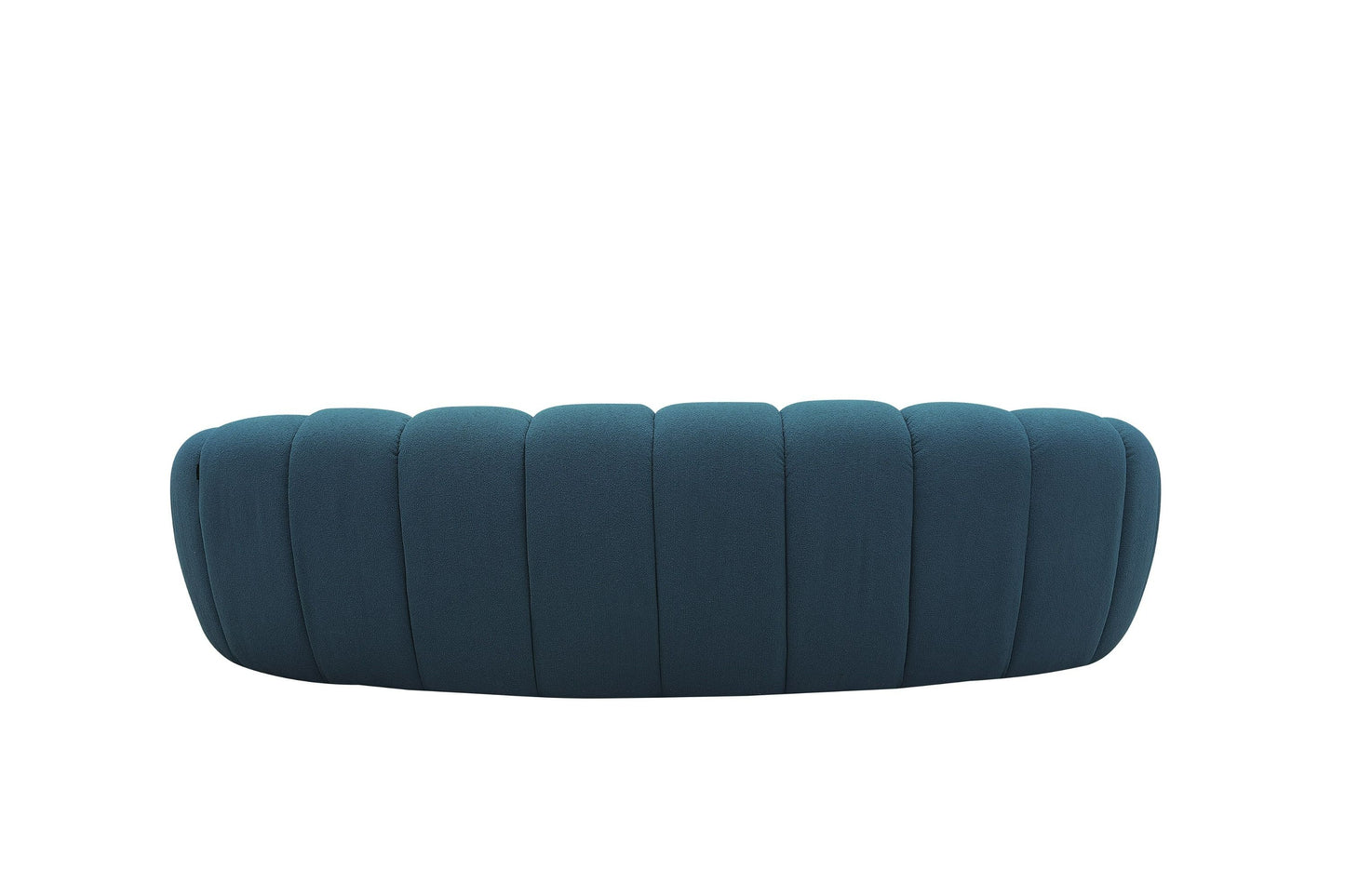 Divani Casa Yolonda - Modern Curved Dark Teal Fabric Sofa Set