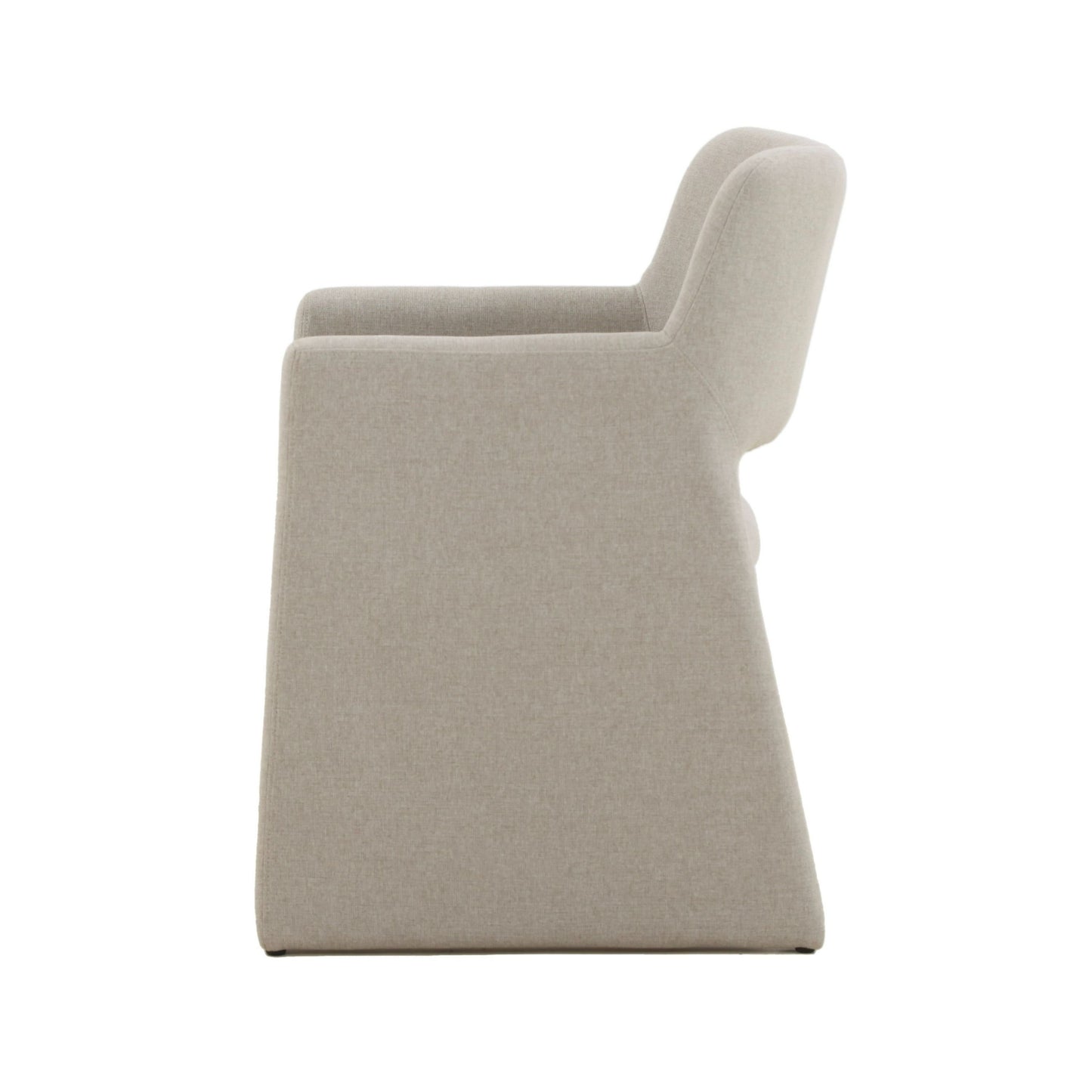 Modrest Lasara Modern Beige Fabric Dining Chair - A Stylish and Comfortable Addition to Contemporary Dining Spaces, Featuring Luxurious Beige Upholstery and a Sleek Design.