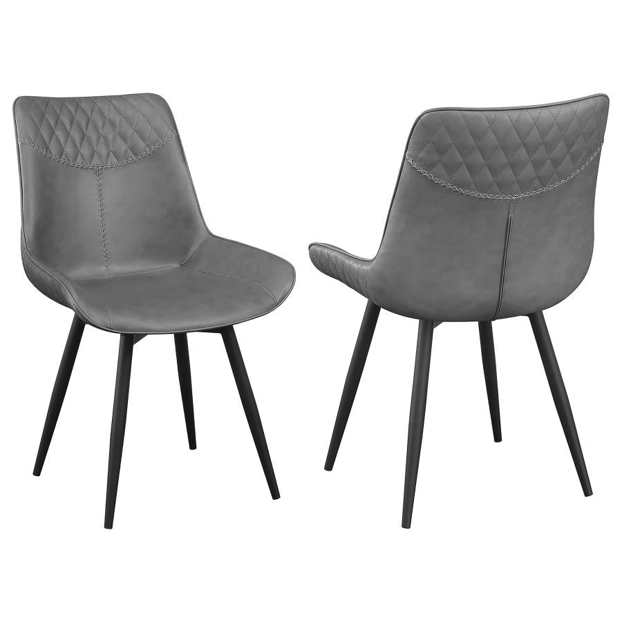 Brassie Upholstered Swivel Dining Side Chairs (Set of 2) β Grey Finish for Modern Comfort and Stylish Versatility