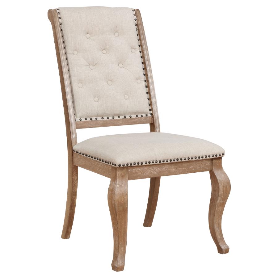 Shop Brockway Upholstered Dining Chair Set of 2 in Barley Brown - Stylish, Comfortable, and Durable for Your Dining Room