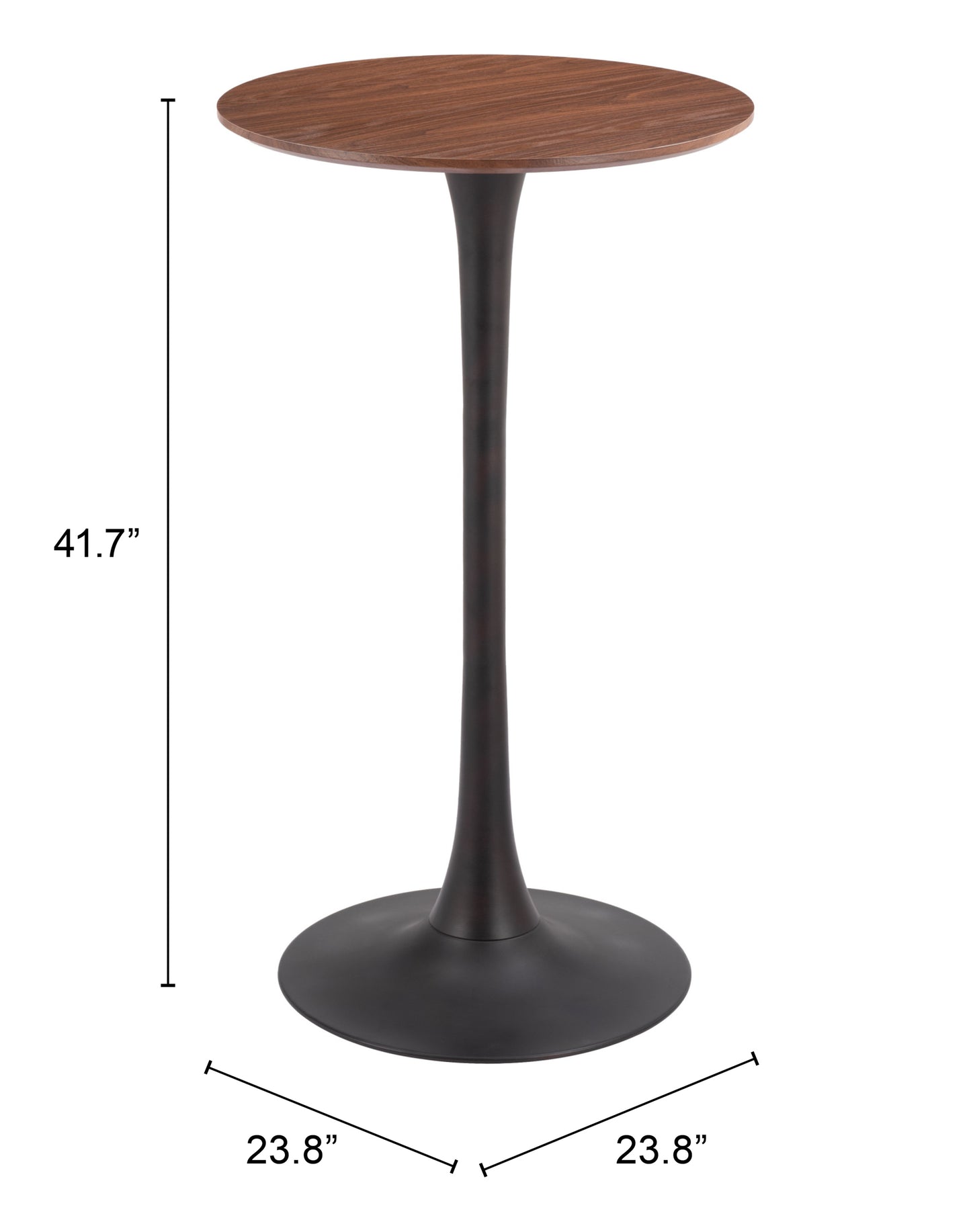 Auray Bar Table - Brown Stylish and Elegant Bar Table for Modern Home Bars and Dining Spaces