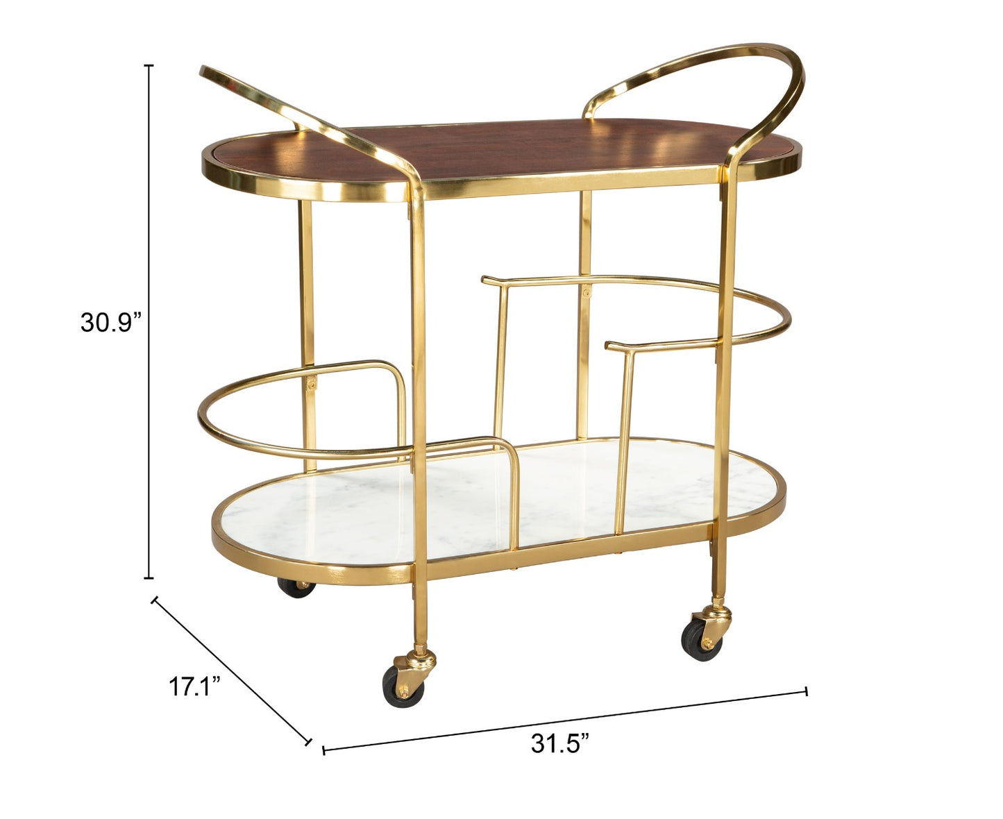 Antalya Bar Cart - Vibrant Multicolor Design for Stylish Entertaining and Home Decor