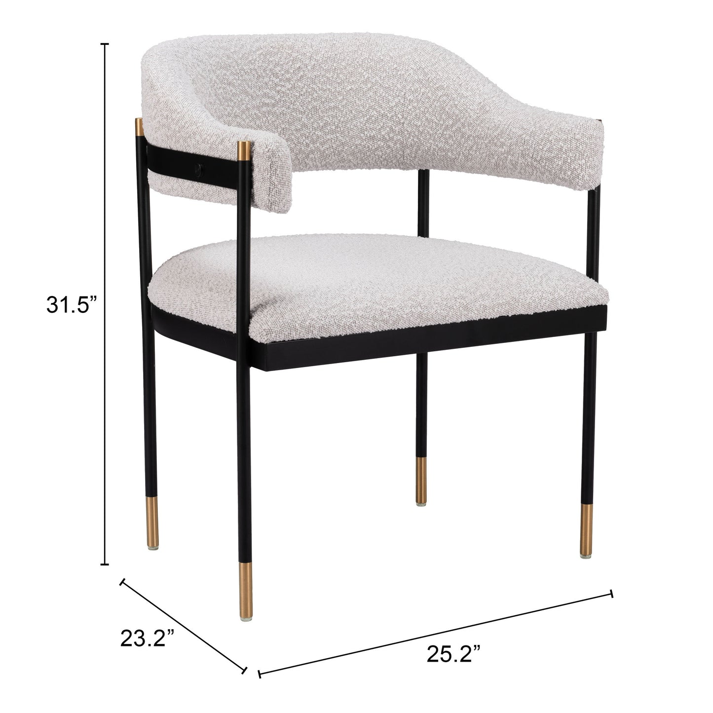Zadar Dining Chair - Misty Gray Elegant and Comfortable Upholstered Chair for Contemporary Dining Spaces