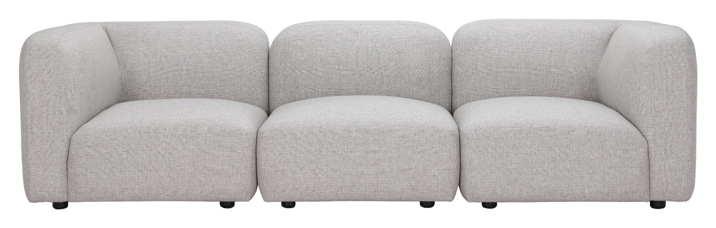 Biak Middle Chair Gray - Sleek & Comfortable Middle Chair with a Modern Gray Upholstery, Perfect for Modular Seating Arrangements