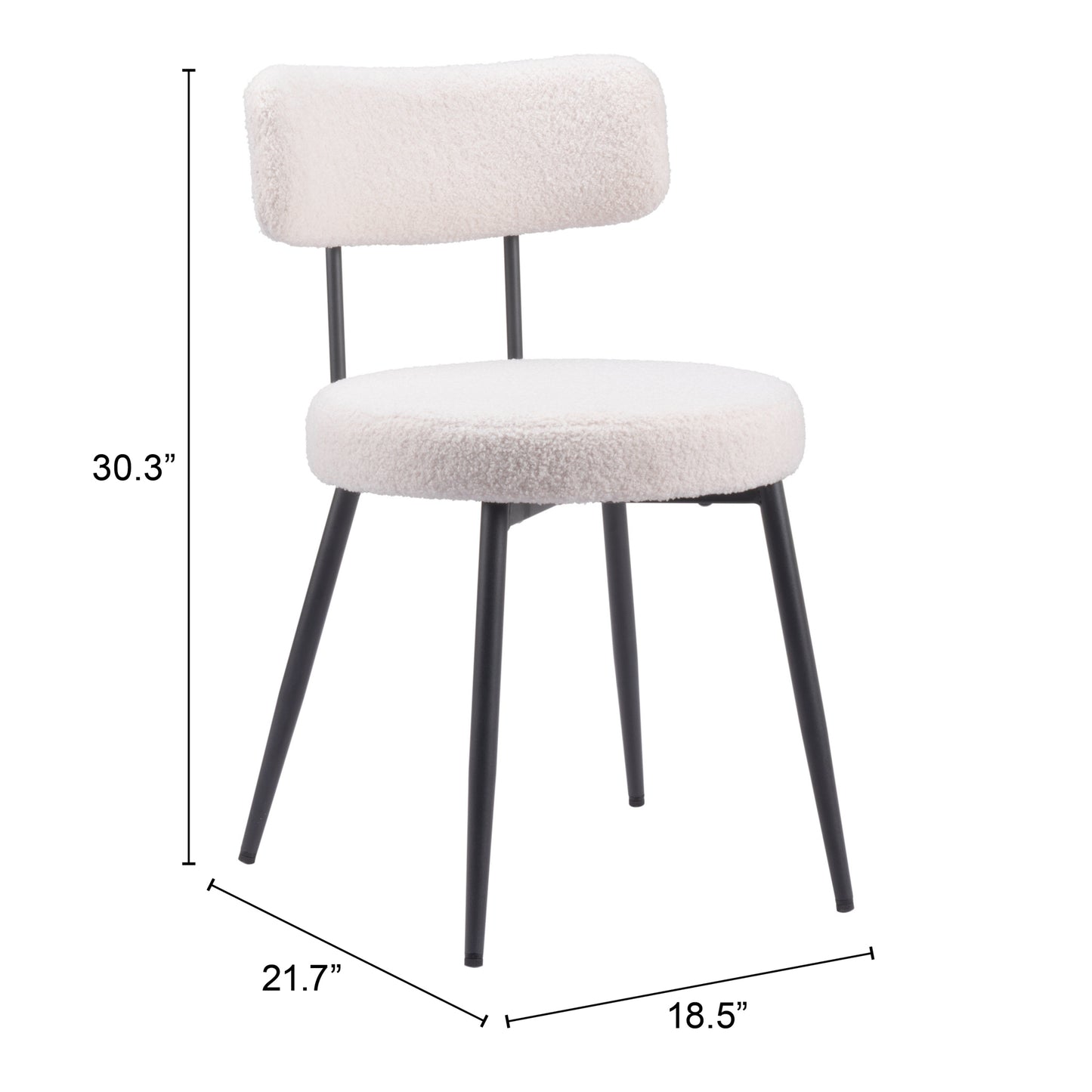 Blanca Dining Chair Set of 2 - Chic Ivory Design for Elegant Dining Rooms and Spaces
