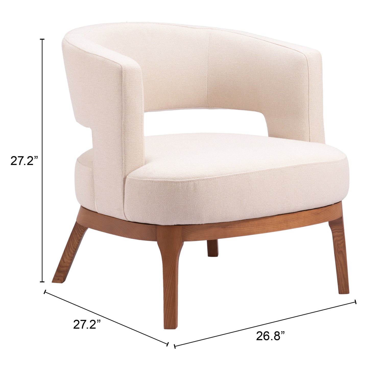 Penryn Accent Chair - Beige Stylish Upholstered Chair for Elegant Living Spaces