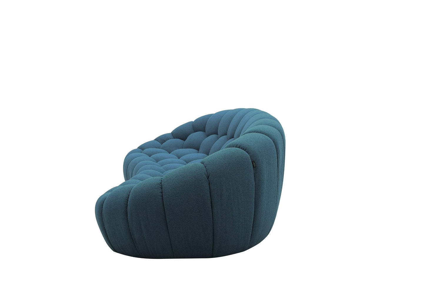 Divani Casa Yolonda - Modern Curved Dark Teal Fabric Sofa Set