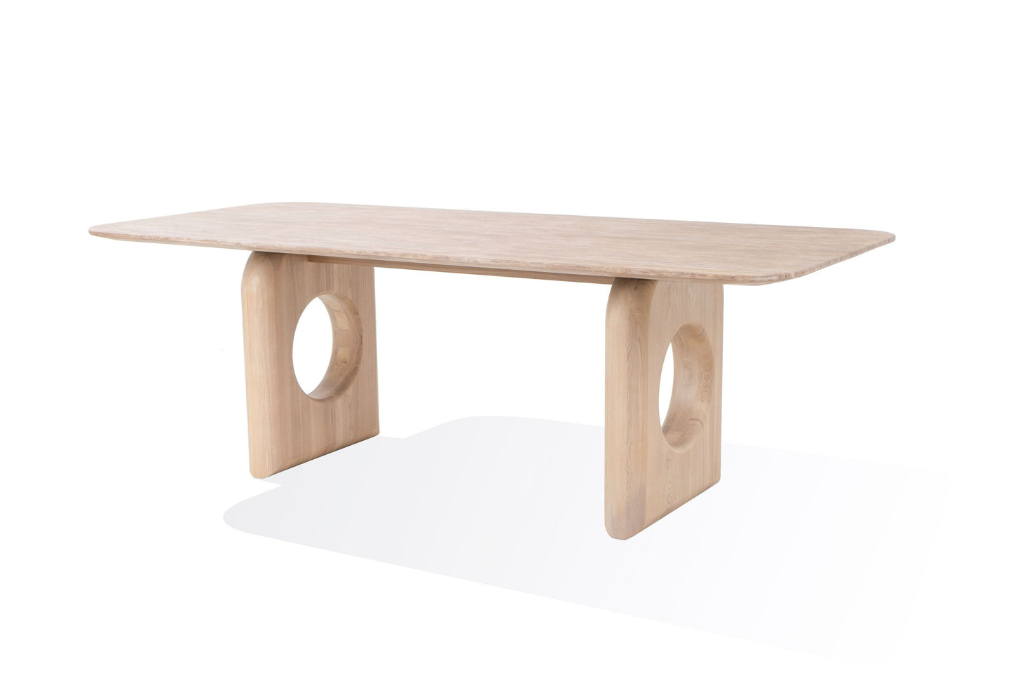 Nova Domus Osaka - Modern Faux Marble + Natural Ash Dining Table