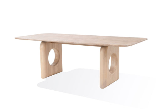 Nova Domus Osaka Modern Dining Table β Faux Marble Top with Natural Ash Wood Base