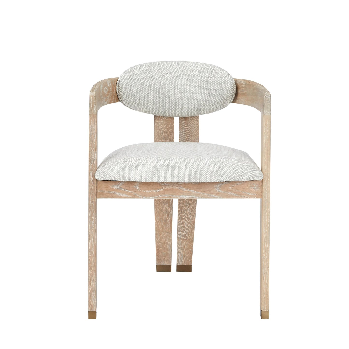 Modrest Belton Modern Off-White Fabric and White Wash Oak Dining Chair β A Chic Fusion of Contemporary Design and Subtle Elegance
