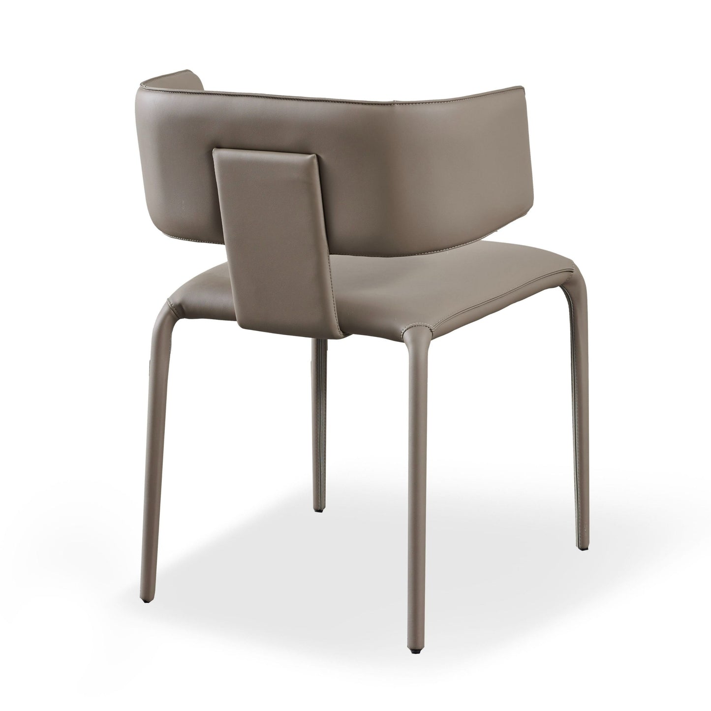 Odessa Modern Grey Vegan Leather Dining Chair for a Sleek and Eco-Friendly Dining Experience
