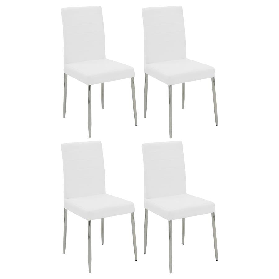 Vance Upholstered Dining Chairs (Set of 4) β White Finish for Modern Elegance and Comfortable Dining Seating