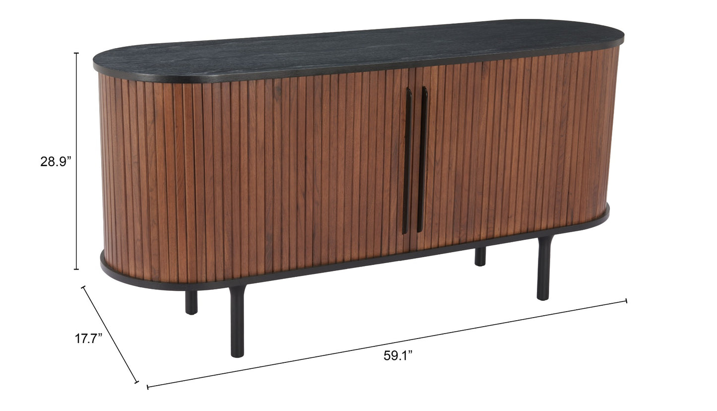 Koriana Sideboard Black & Walnut β Elegant Black & Walnut Sideboard for Contemporary Home Storage