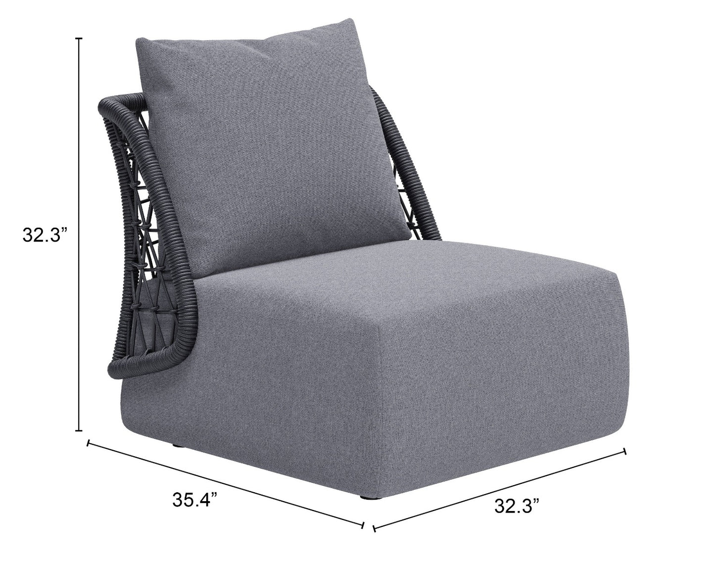 Mekan Accent Chair Gray - Sleek & Comfortable Accent Chair with a Modern Gray Upholstery for a Stylish Touch