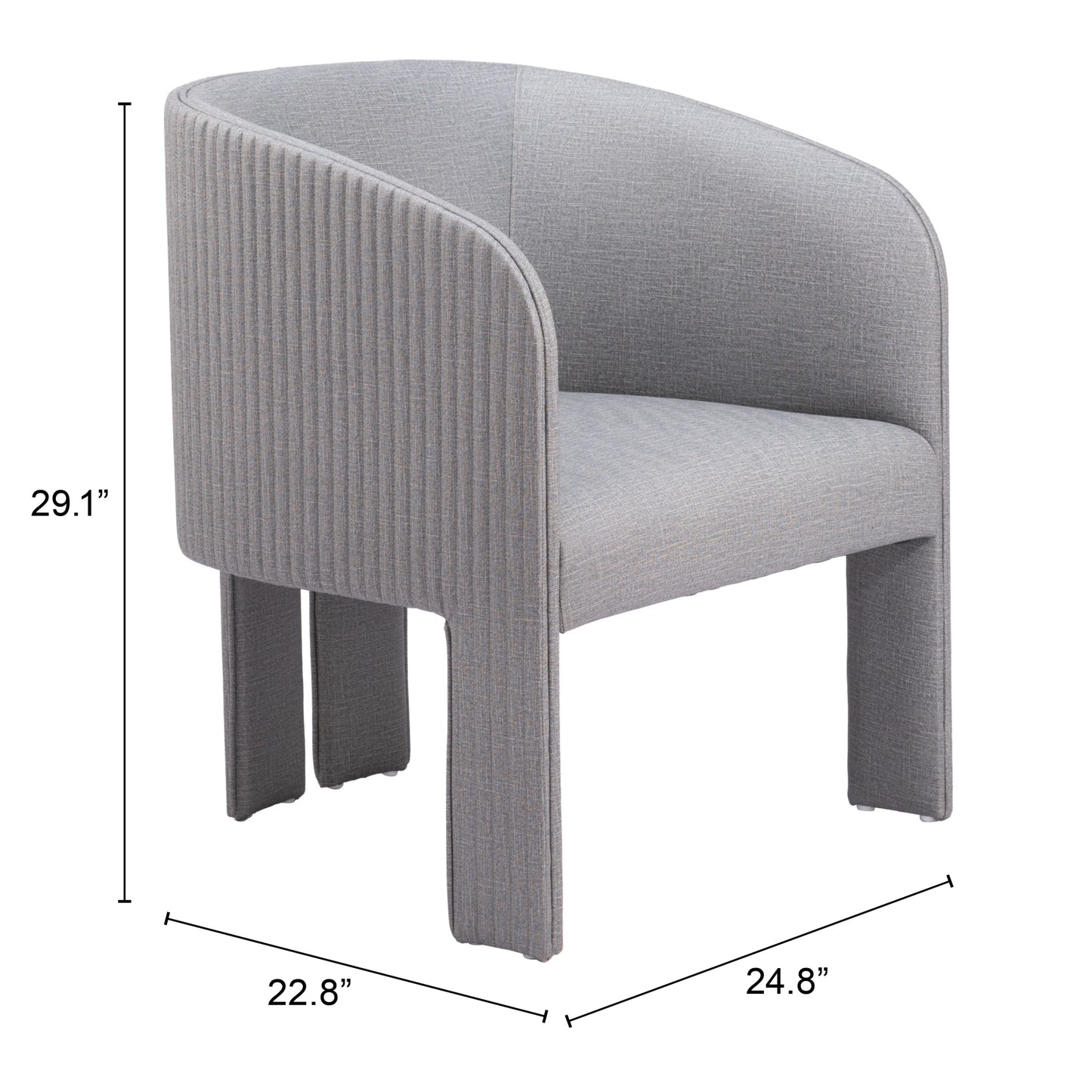 Hull Accent Chair - Slate Gray Modern Upholstered Chair for Sophisticated Living Rooms