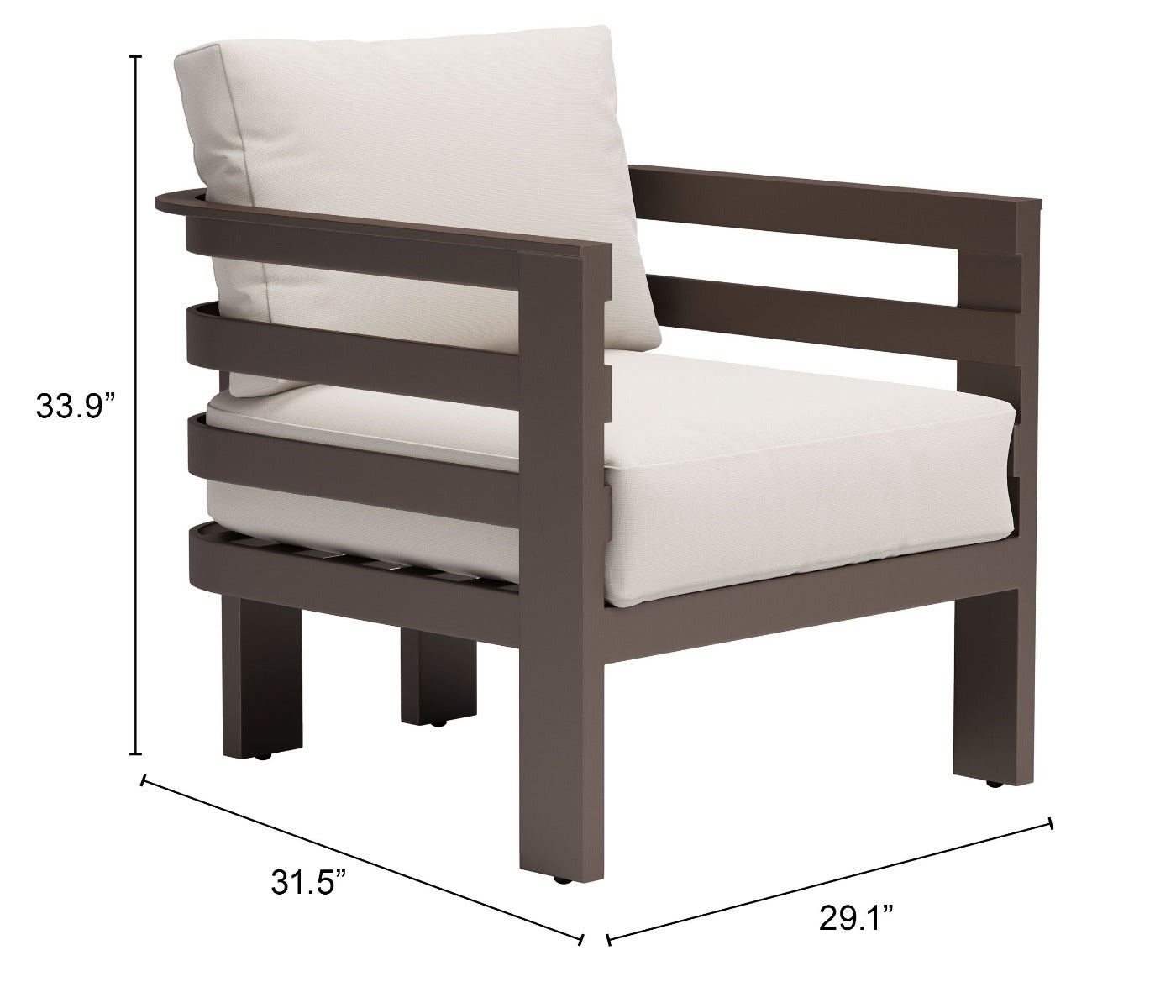 Bal Harbor Armchair White - Stylish & Comfortable White Armchair with a Chic Design for a Fresh, Elegant Look