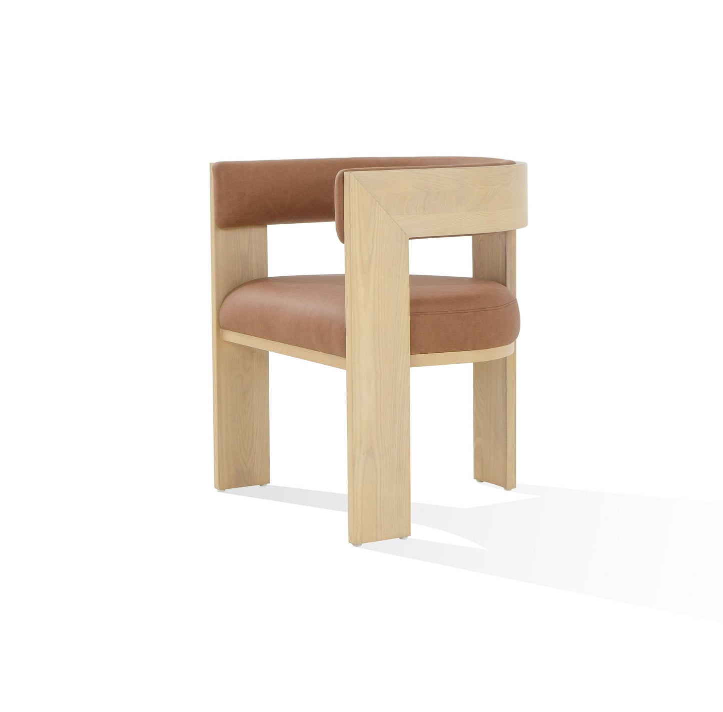 Nova Domus Osaka - Modern Natural Ash + Rust Fabric Dining Chair