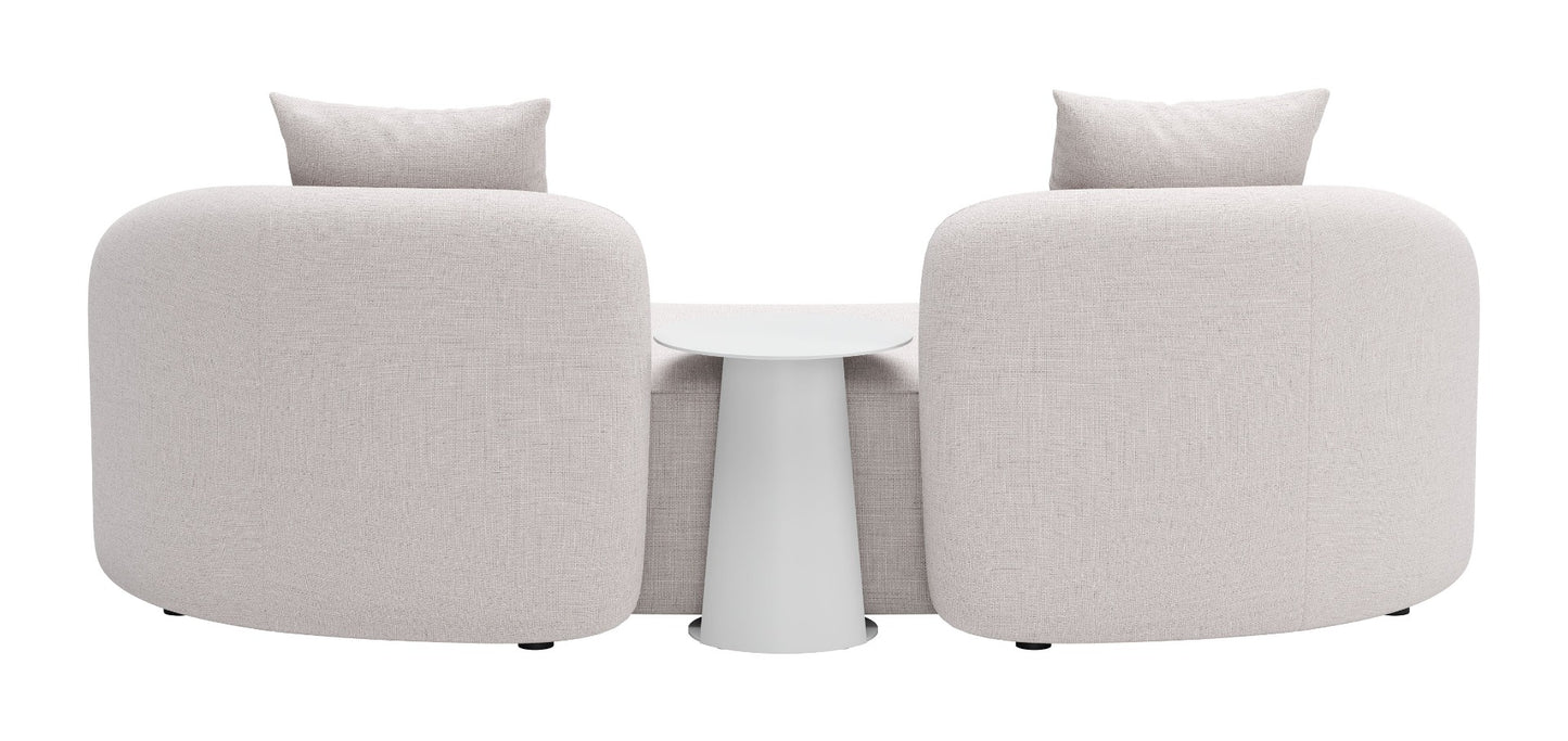 Sunny Isles Side Table White - Elegant & Chic Side Table with a Crisp White Finish for a Fresh, Modern Look