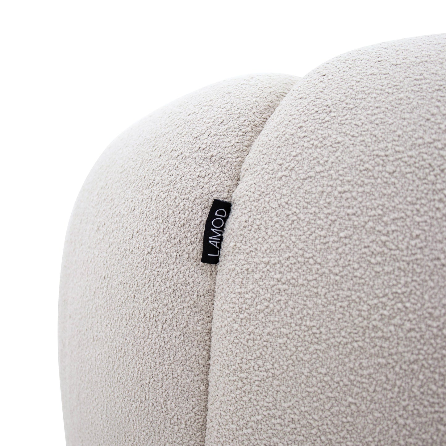 Divani Casa Yolonda Modern Curved Beige Fabric Loveseat - Stylish & Comfortable Seating for Two