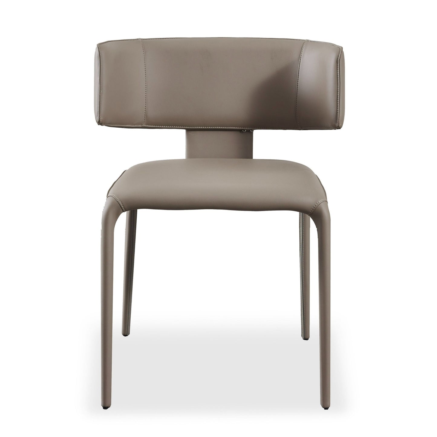 Odessa Modern Grey Vegan Leather Dining Chair for a Sleek and Eco-Friendly Dining Experience