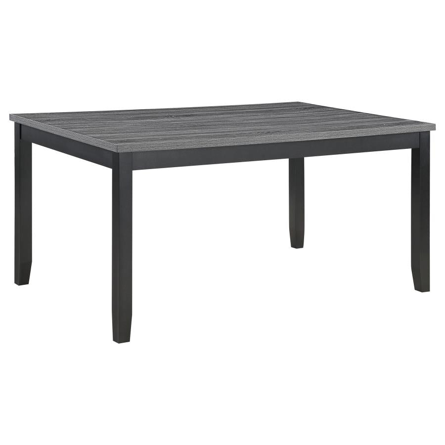 Barlow 6-Piece Rectangular Dining Set in Grey and Black - Modern and Stylish Dining Set for a Sophisticated Dining Experience