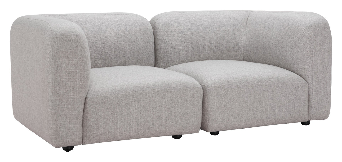 Biak Corner Chair Gray - Stylish & Versatile Corner Chair with a Contemporary Gray Upholstery, Ideal for Modular Seating Configurations