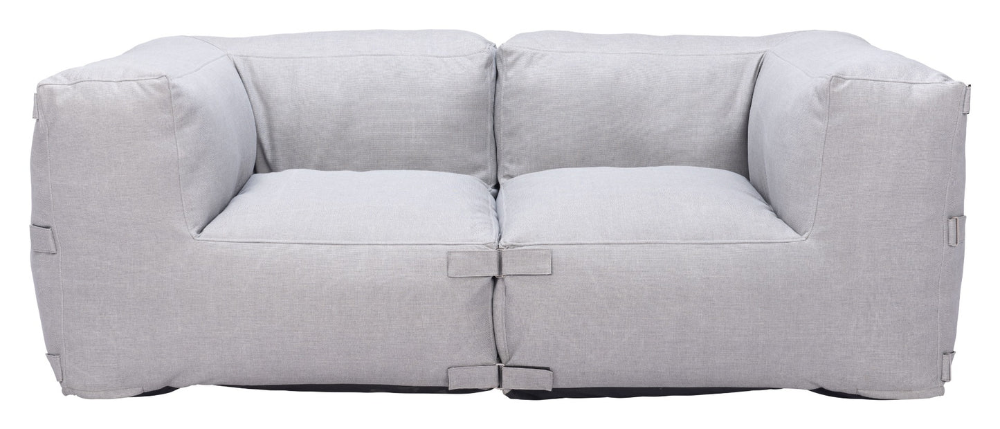 Luanda Middle Chair Gray - Contemporary & Comfortable Middle Chair with a Chic Gray Upholstery, Perfect for Modular Seating Arrangements