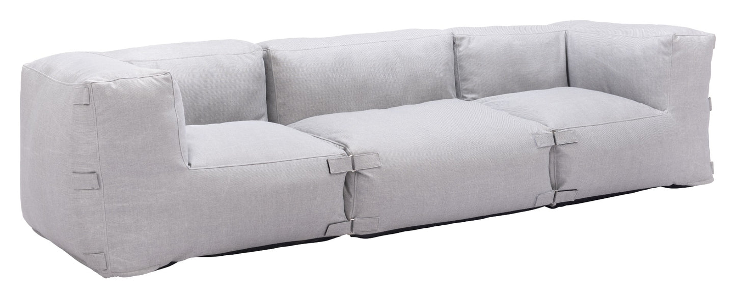 Luanda Middle Chair Gray - Contemporary & Comfortable Middle Chair with a Chic Gray Upholstery, Perfect for Modular Seating Arrangements