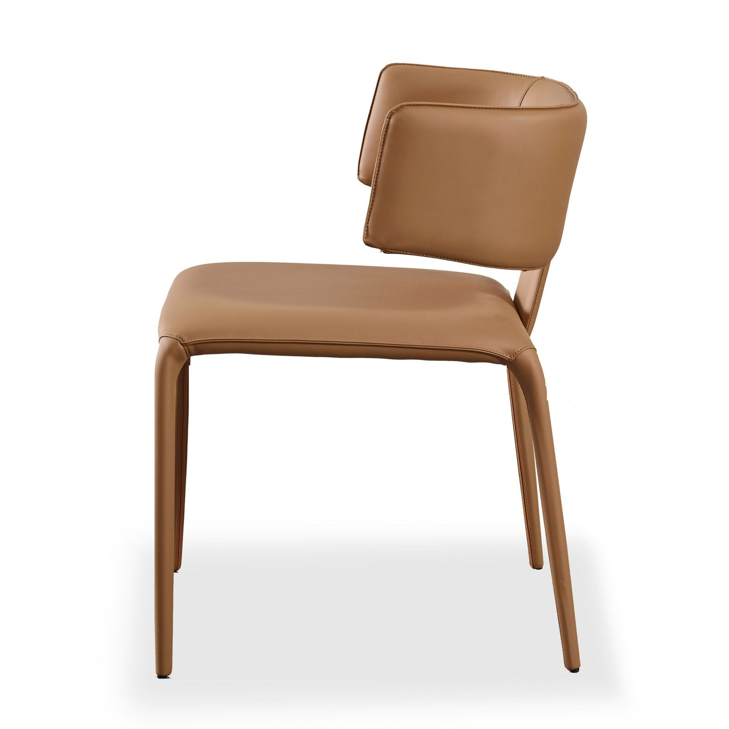 Modrest Odessa Modern Camel Vegan Leather Dining Chair for a Stylish and Sustainable Dining Room Look