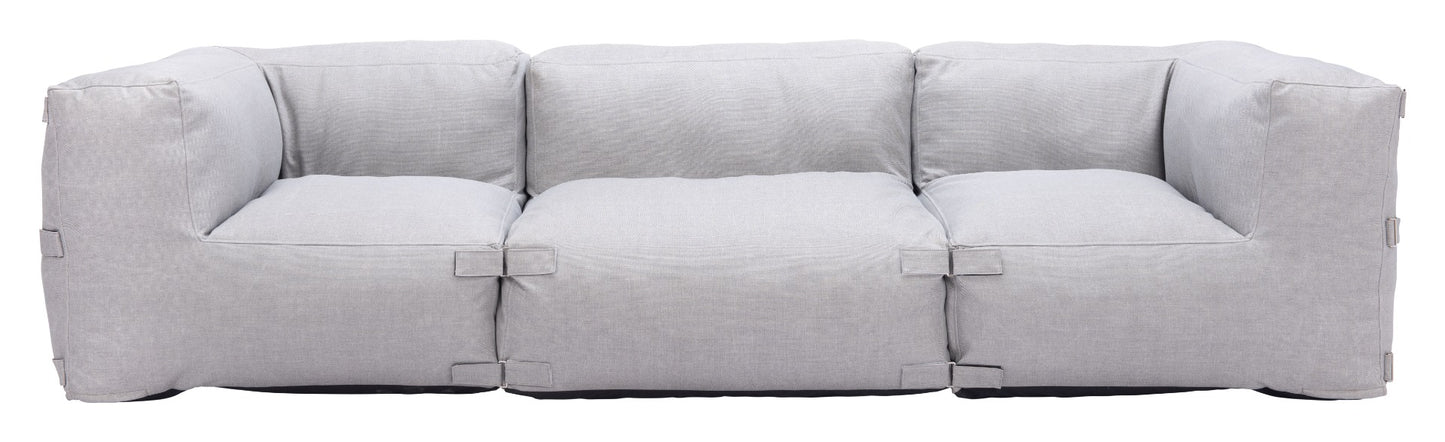 Luanda Middle Chair Gray - Contemporary & Comfortable Middle Chair with a Chic Gray Upholstery, Perfect for Modular Seating Arrangements
