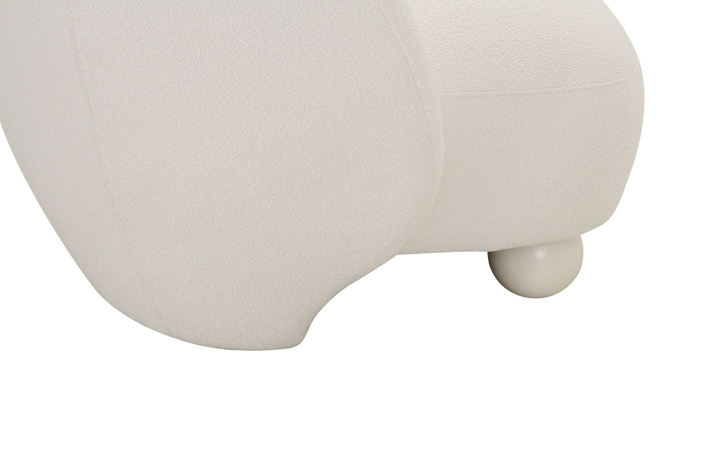 Divani Casa Duran Accent Chair β Contemporary Design, White Fabric Upholstery