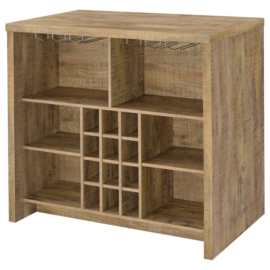 Topanga Engineered Wood Freestanding Home Bar in Mango – Stylish & Functional Bar Cabinet