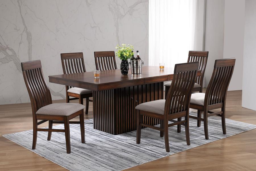 Briarwood Rectangular Dining Table with 18" Removable Extension Leaf in Mango Oak - Elegant and Versatile Design for Any Dining Room
