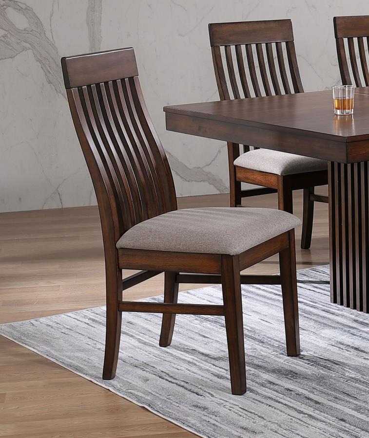 Briarwood Slat Back Dining Side Chair in Mango Oak and Brown (Set of 2) - Classic and Comfortable Chairs for a Timeless Dining Room Look